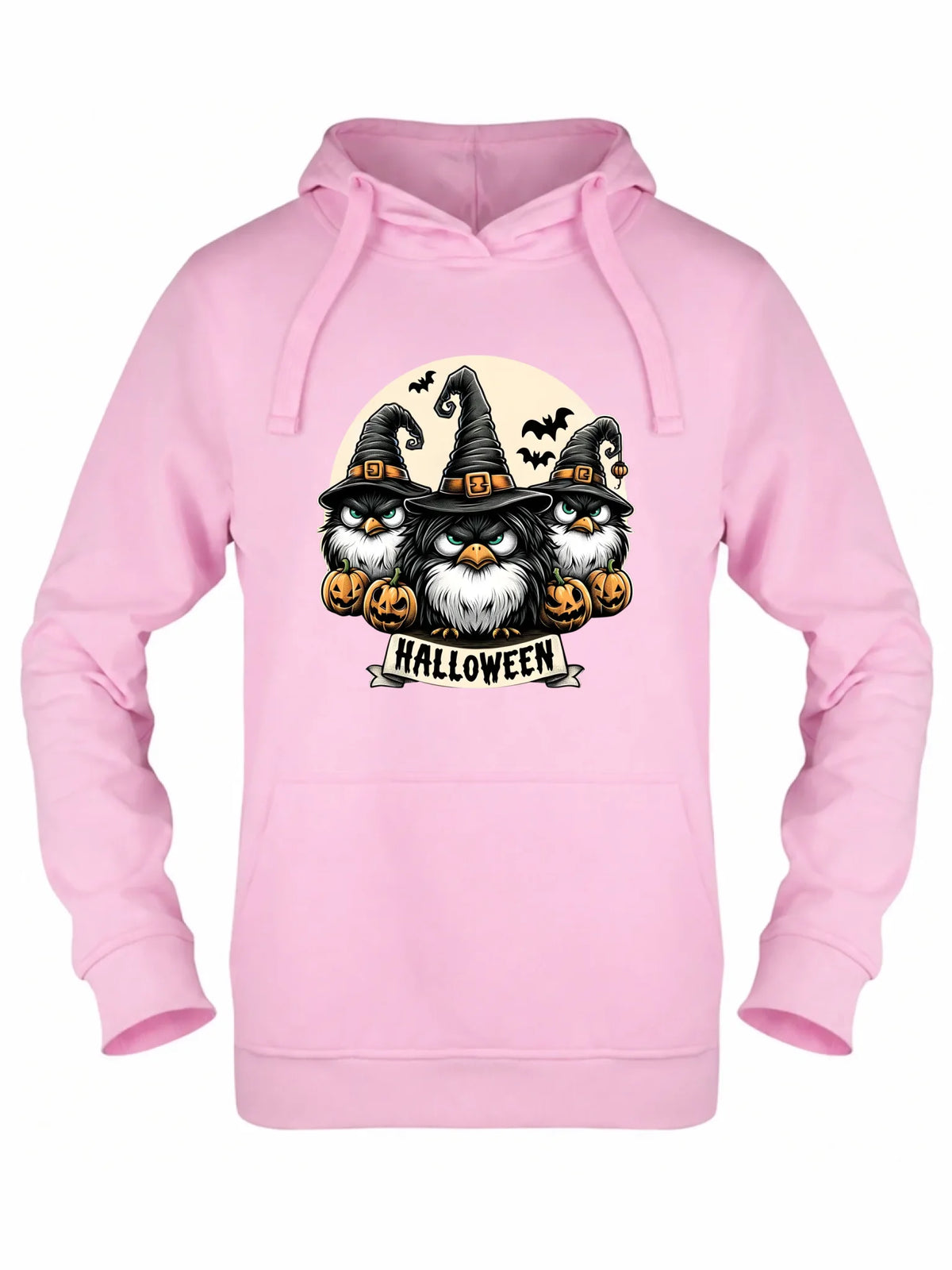 Bluza damska z kapturem na Halloween - Upiorne sowy wiedźmy HL15
