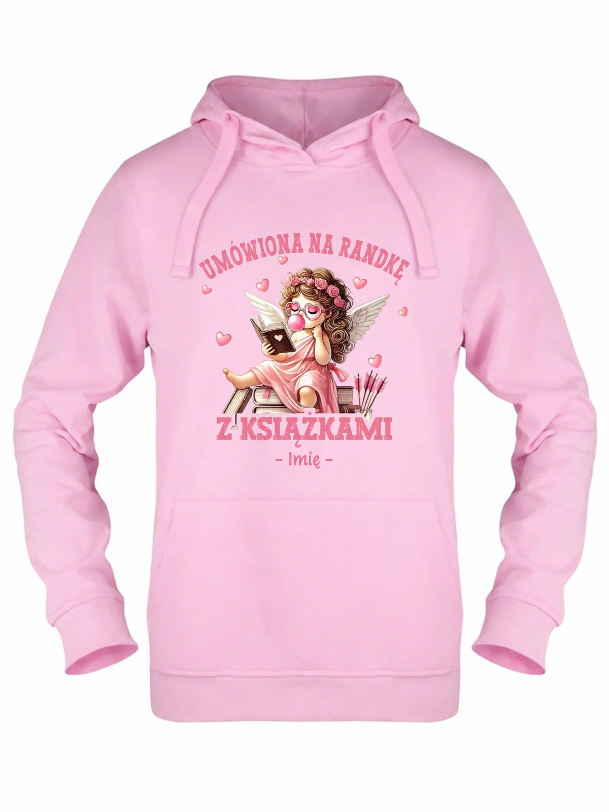 Bluza damska z kapturem dla czytelniczki – Umówiona na randkę z książkami - personalizowana W19