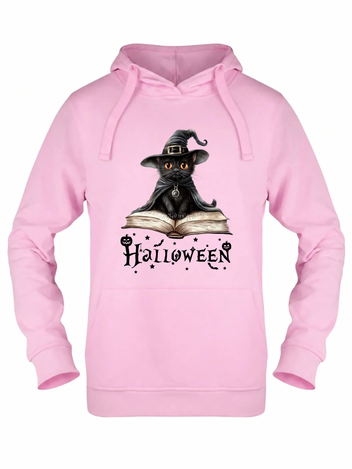 Bluza damska z kapturem na Halloween - Kot Czarodziej HL06