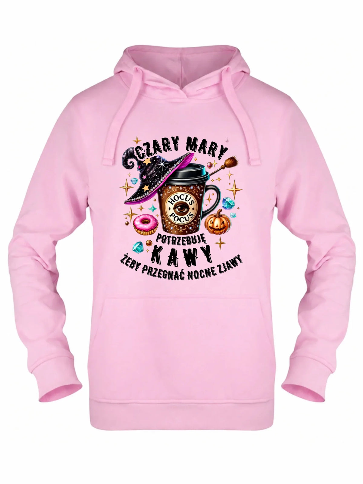 Bluza damska z kapturem na Halloween - Potrzebuję kawy HL03