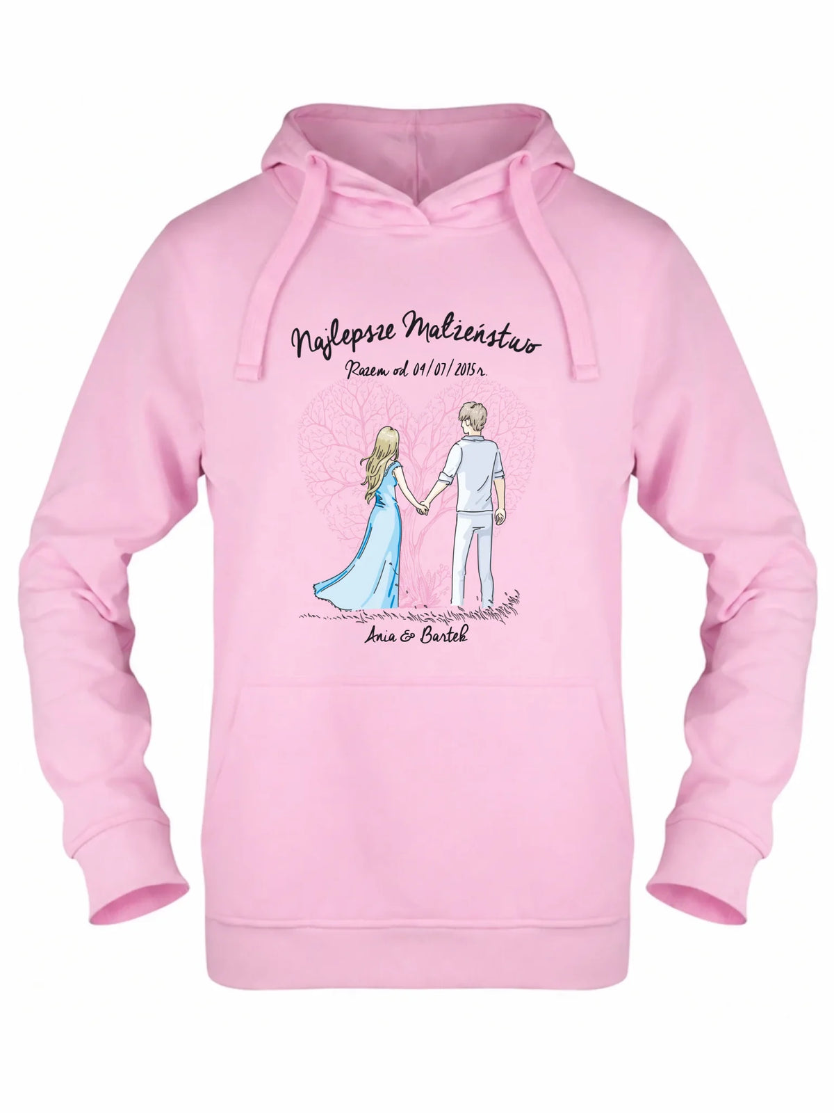 Bluza damska z kapturem dla żony - Najlepsze małżeństwo - personalizowana W03