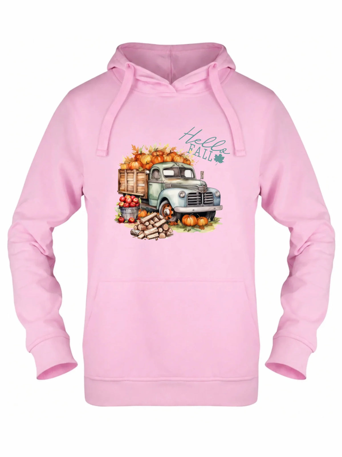 Bluza damska z kapturem – Hello Fall ciężarówka z dyniami JS08