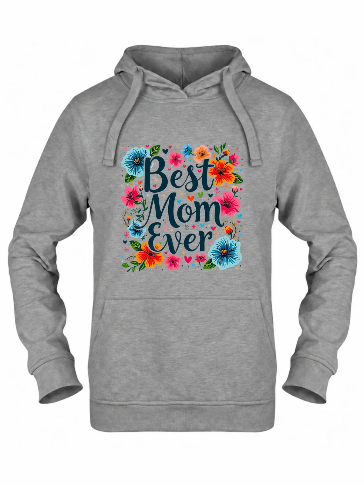Bluza z kapturem dla mamy - Kwiaty - Best mom ever DM34