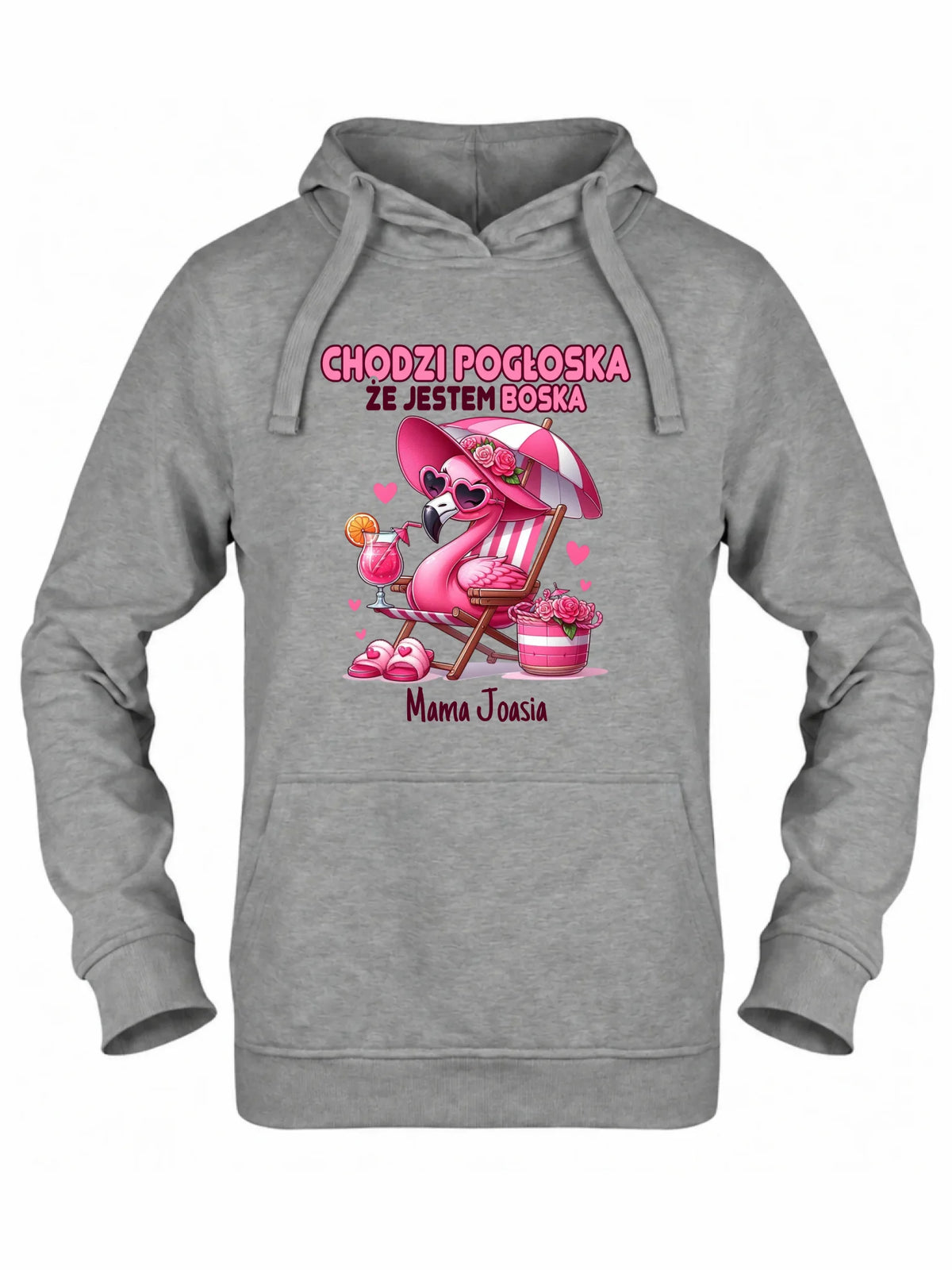 Bluza z kapturem dla mamy - Chodzi pogłoska, że jestem boska - personalizowana DM14