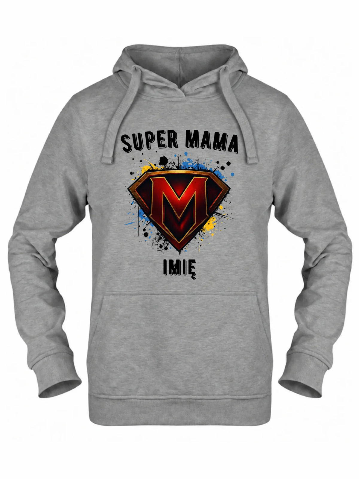 Bluza z kapturem dla mamy - Super Mama - personalizowana DM07