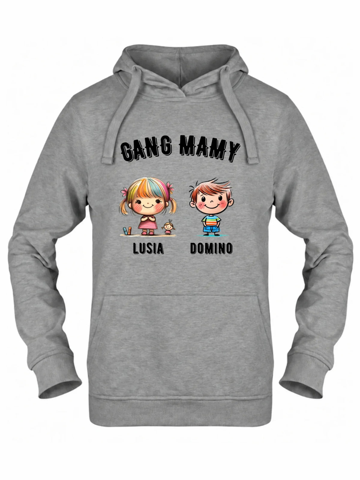 Bluza z kapturem dla mamy z imionami dzieci - Gang mamy - personalizowana DM09