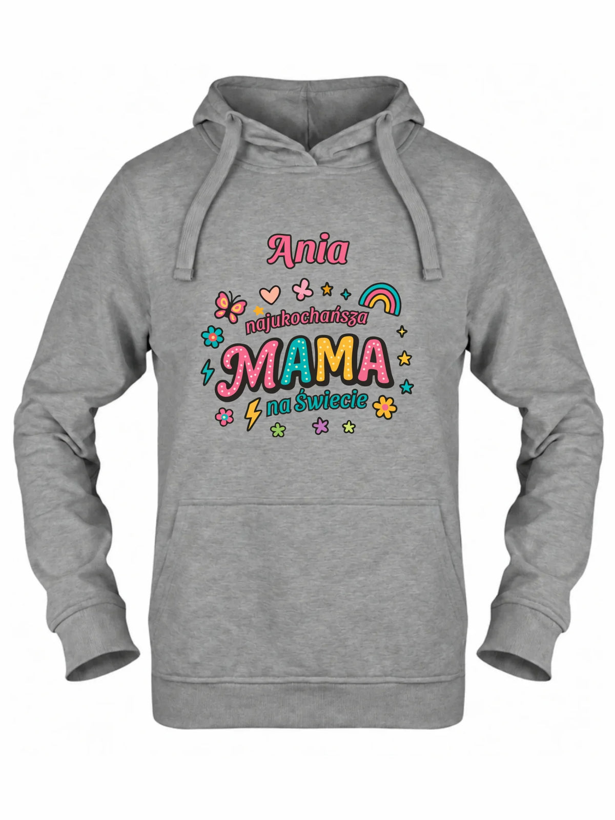 Bluza z kapturem dla mamy - Najukochańsza mama na Świecie - personalizowana DM03
