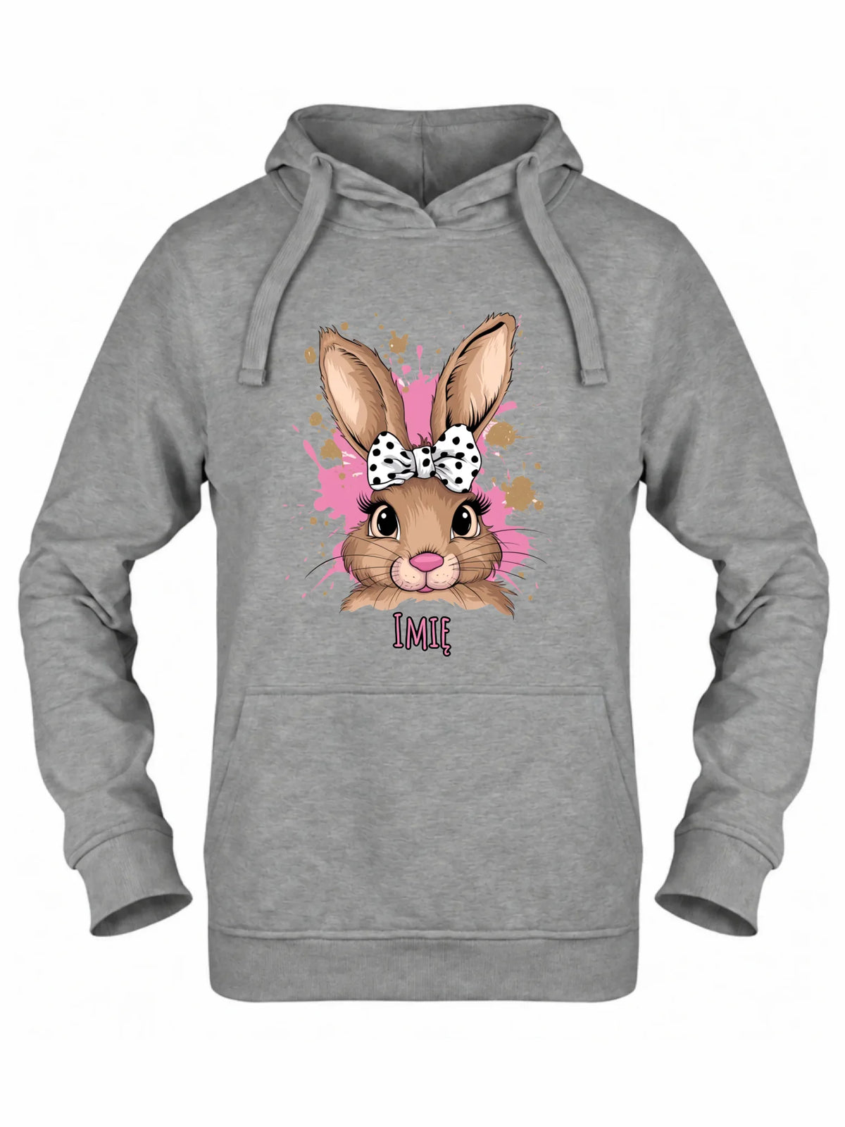 Bluza damska z kapturem na Wielkanoc - Słodki Zajączek - personalizowana WN08