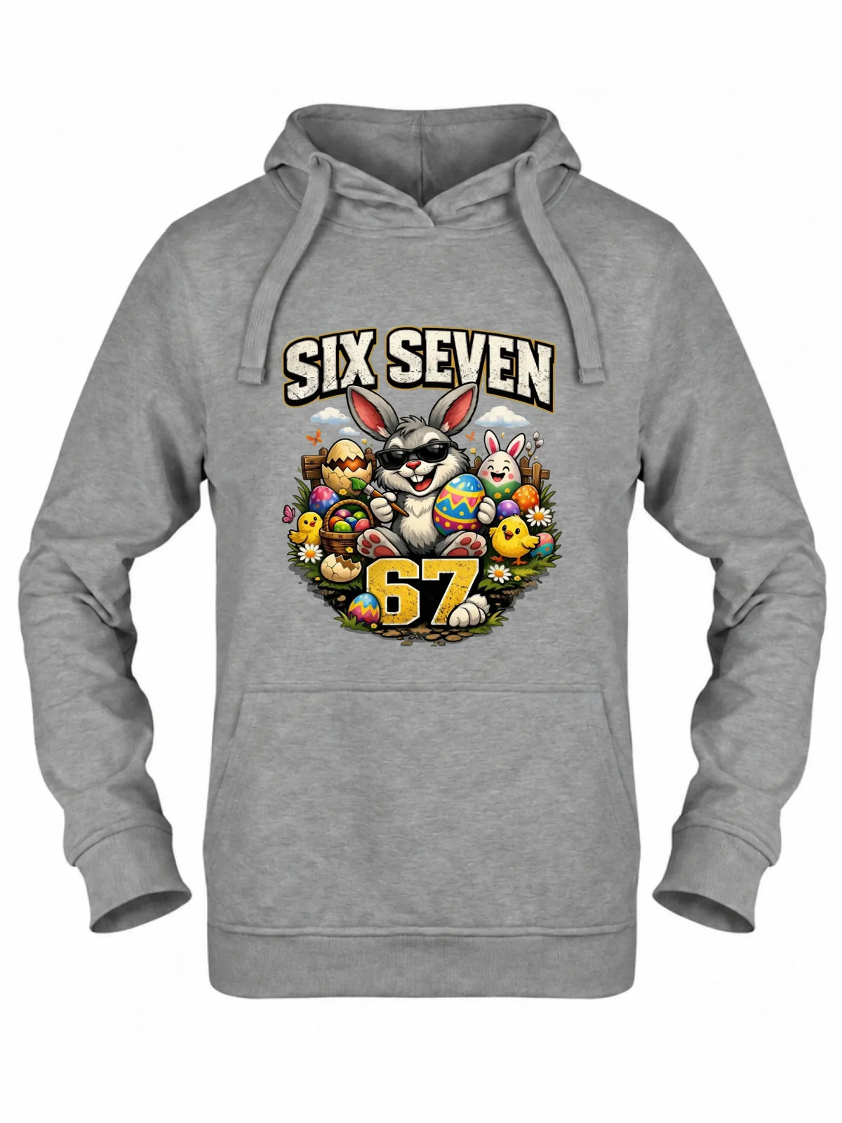 Bluza damska z kapturem wielkanocna - Zając Six Seven 67 WN10