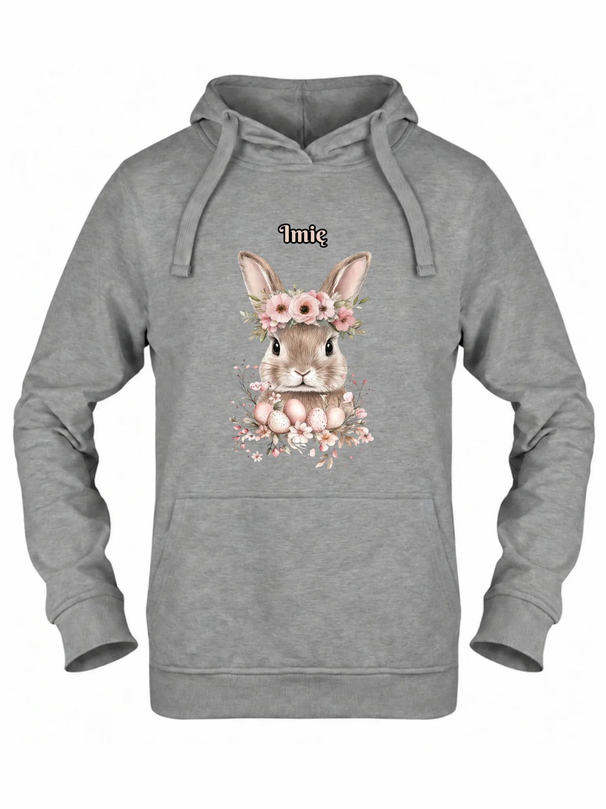 Bluza damska z kapturem na Wielkanoc - Zajączek Boho - personalizowana WN05