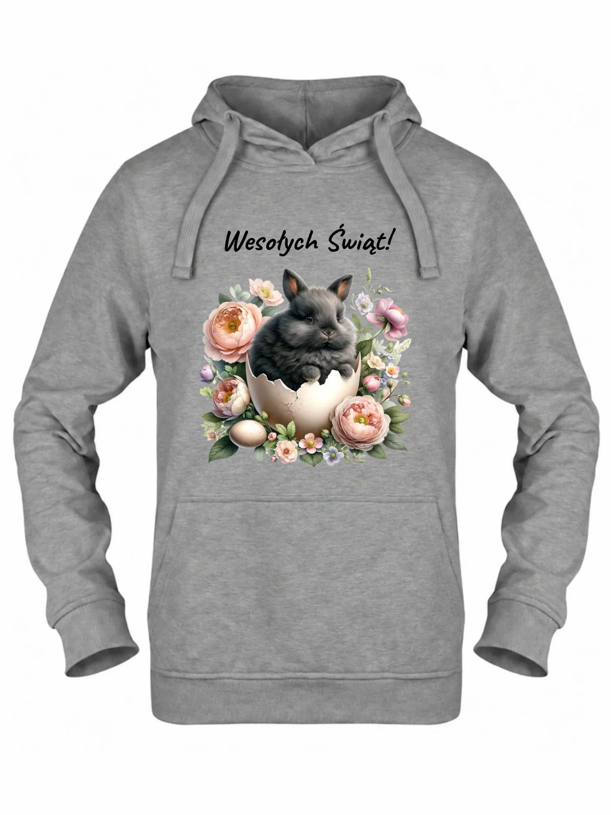 Bluza damska z kapturem na Wielkanoc - Zajączek w pisance Wesołych Świąt WN03