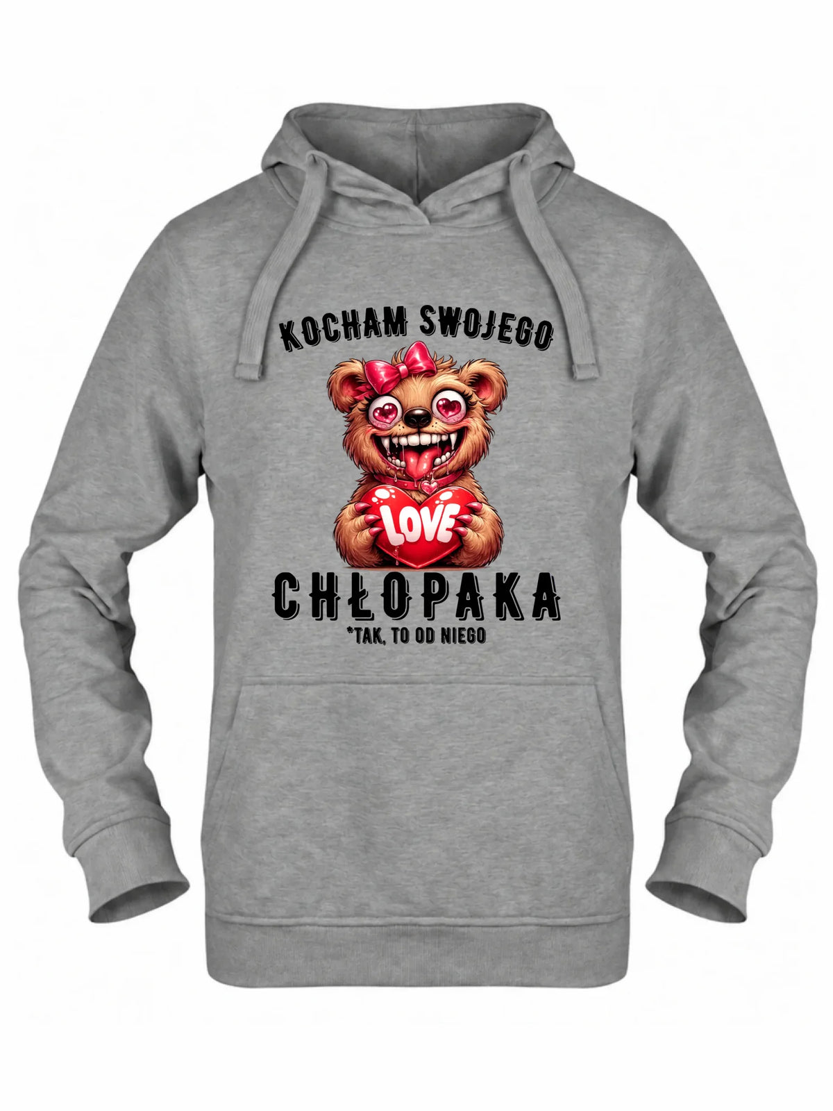 Bluza damska z kapturem dla dziewczyny - Kocham swojego chłopaka W89