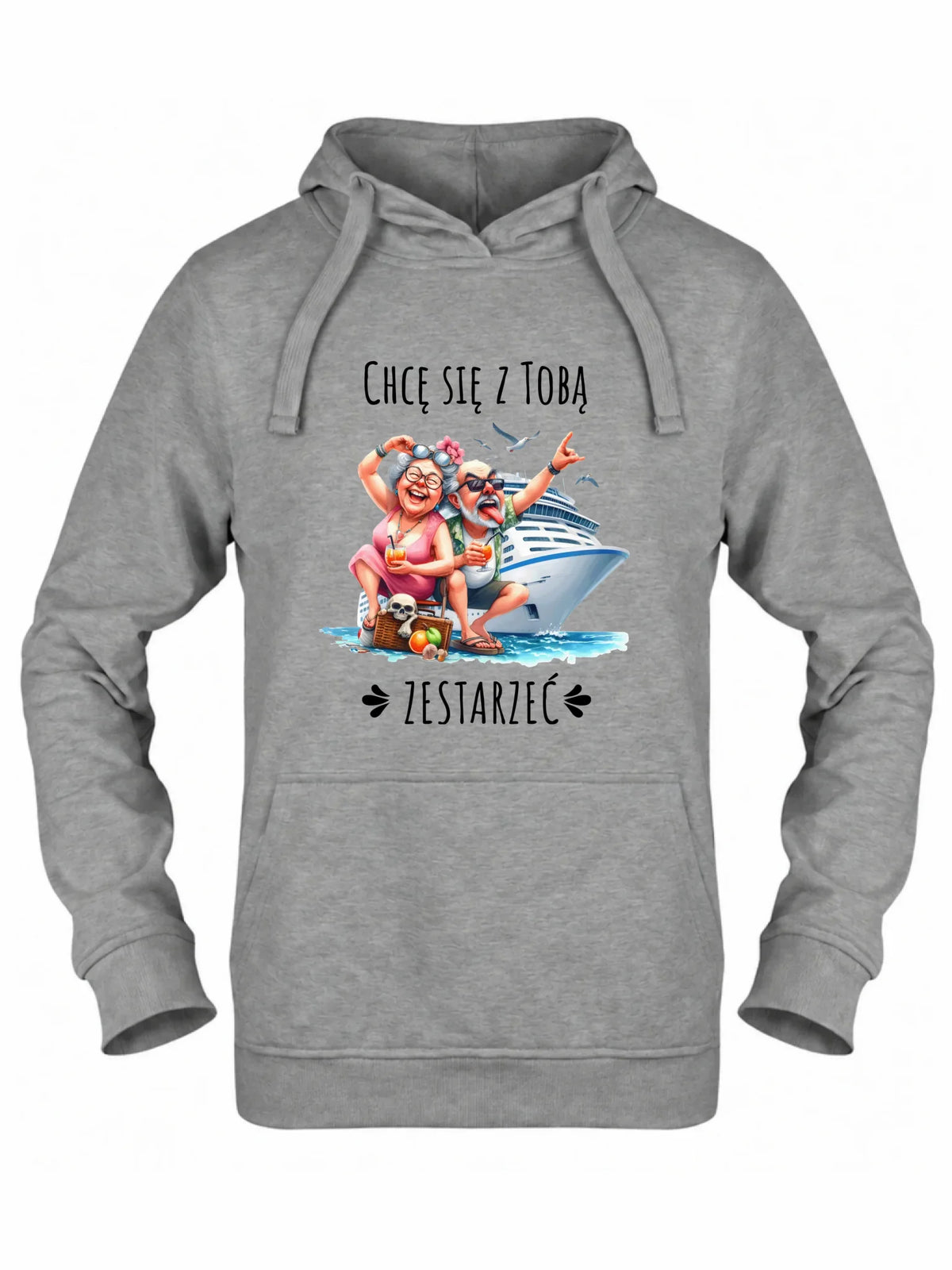 Bluza damska z kapturem - Chcę się z Tobą zestarzeć W80