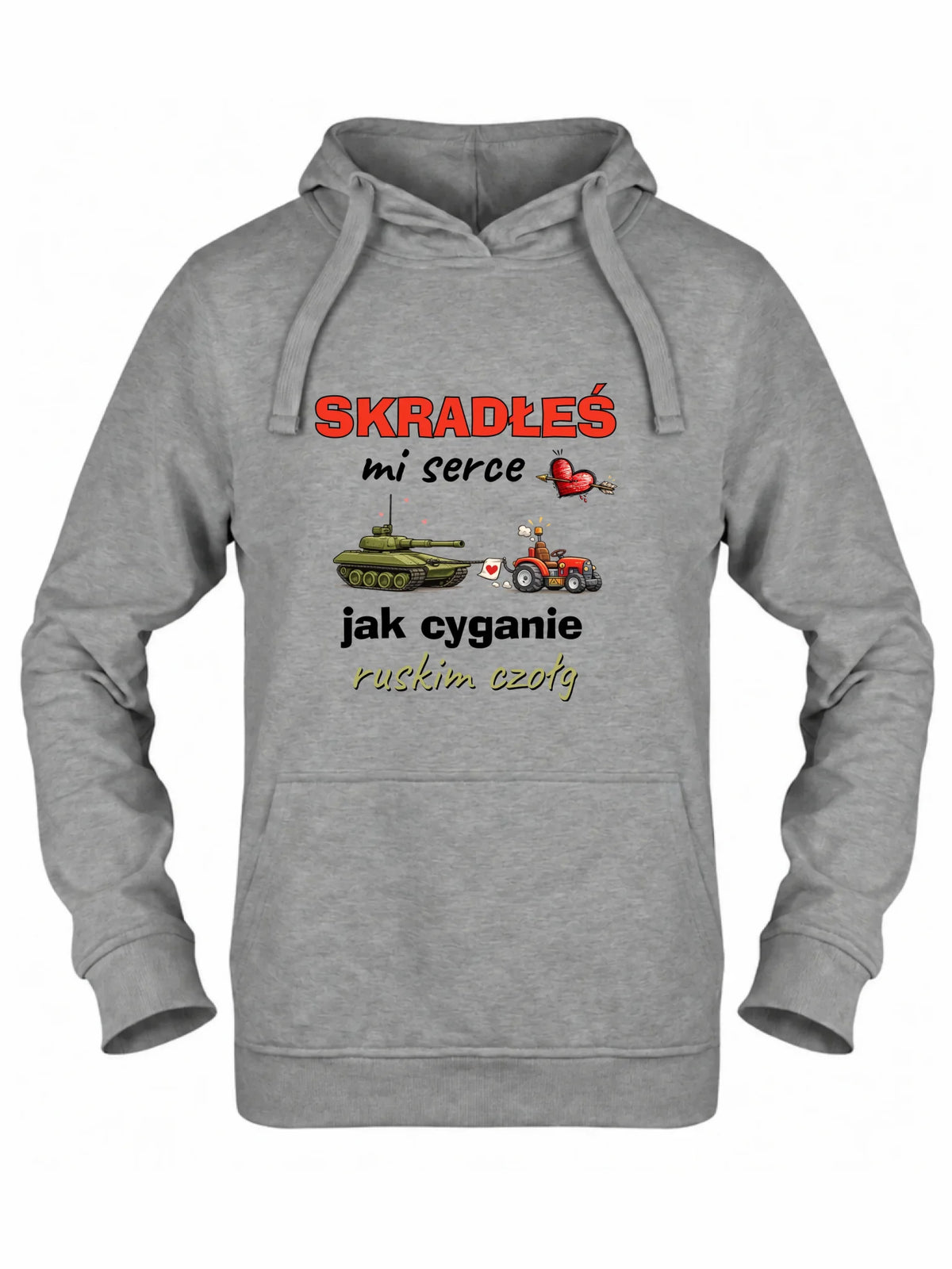 Bluza damska z kapturem - Skradłeś mi serce jak cyganie ruskim czołg W77