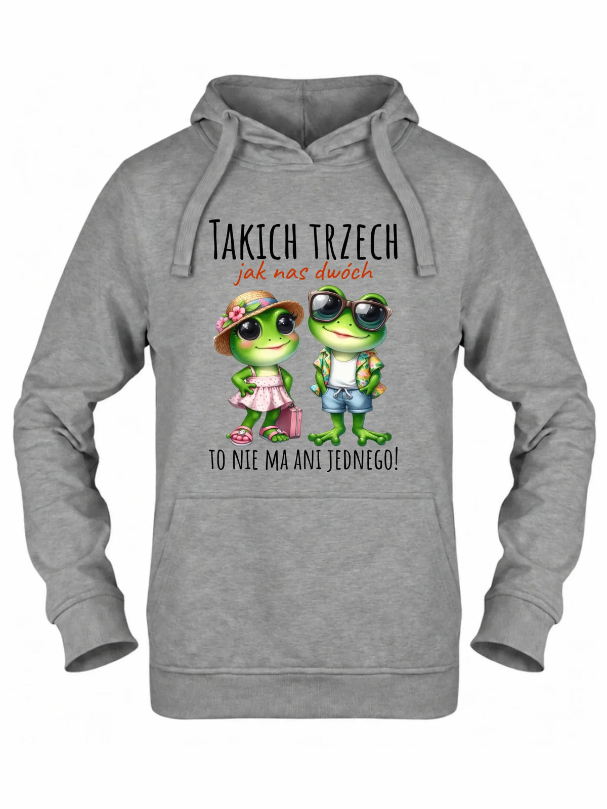 Bluza damska z kapturem - Żabki Takich trzech jak nas dwóch DCH11
