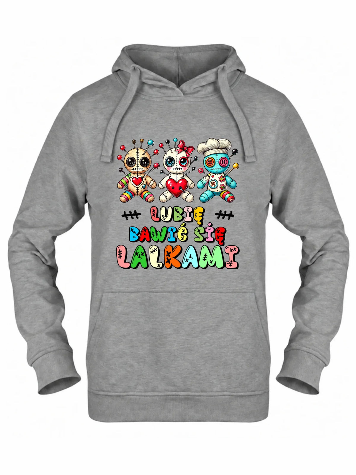 Bluza damska z kapturem - Voodoo Lubię bawić się lalkami W52