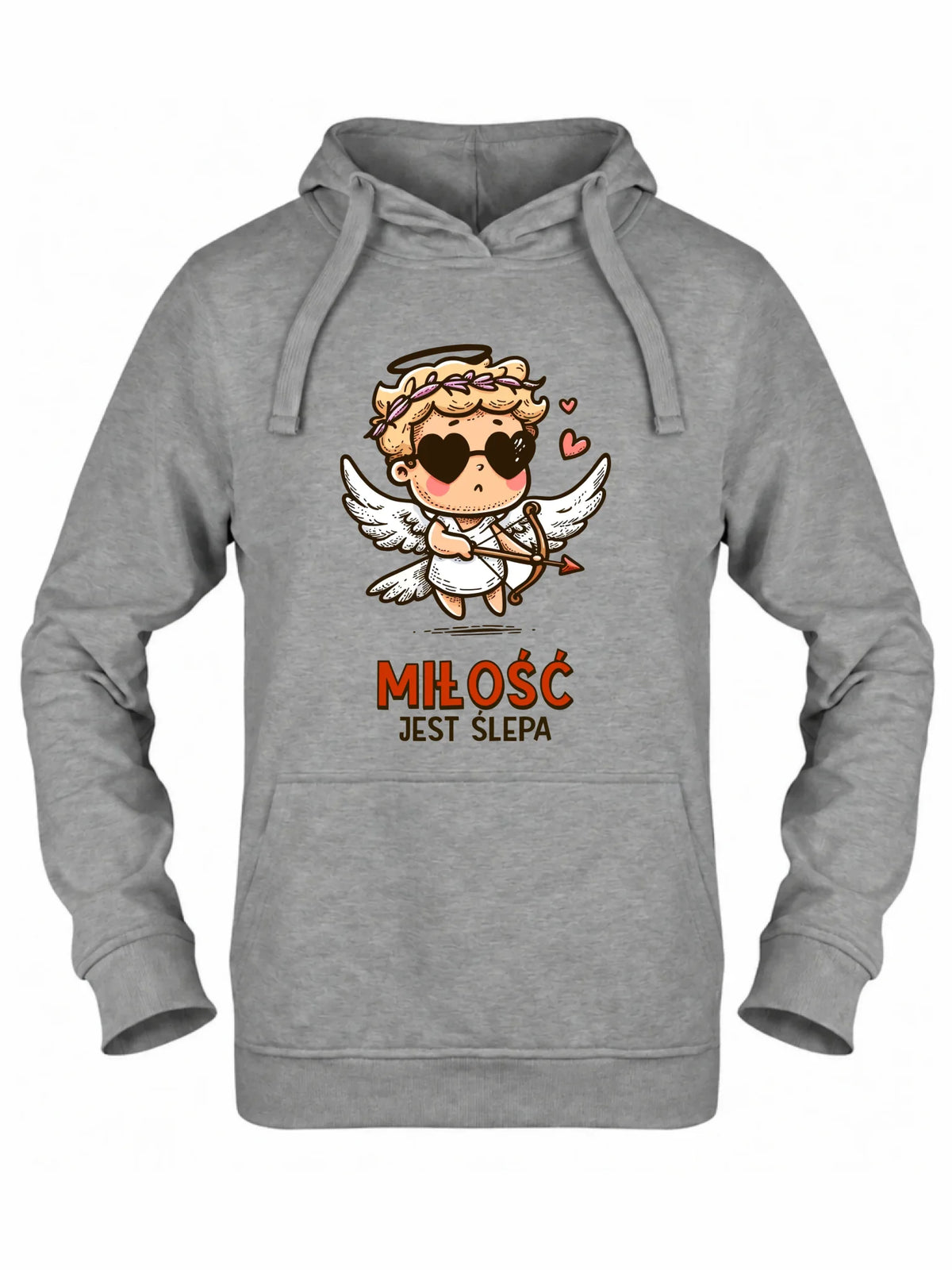Bluza damska z kapturem - Miłość jest ślepa W48