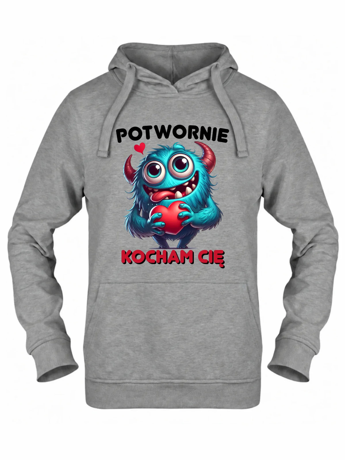 Bluza damska z kapturem - Potwornie Kocham Cię W45