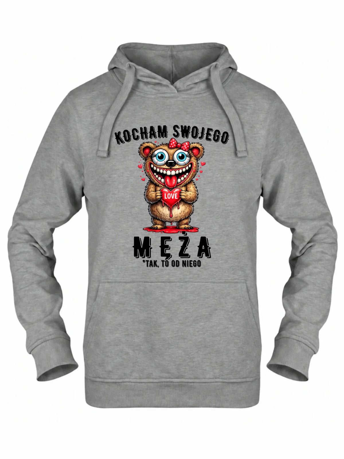 Bluza damska z kapturem dla żony - Kocham swojego męża W22