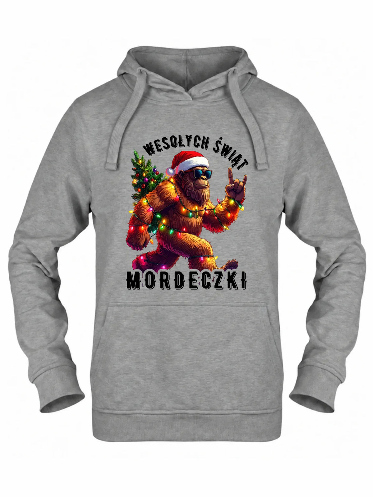 Bluza damska z kapturem świąteczna - prezent na święta - Yeti Wesołych Świąt mordeczki BN152