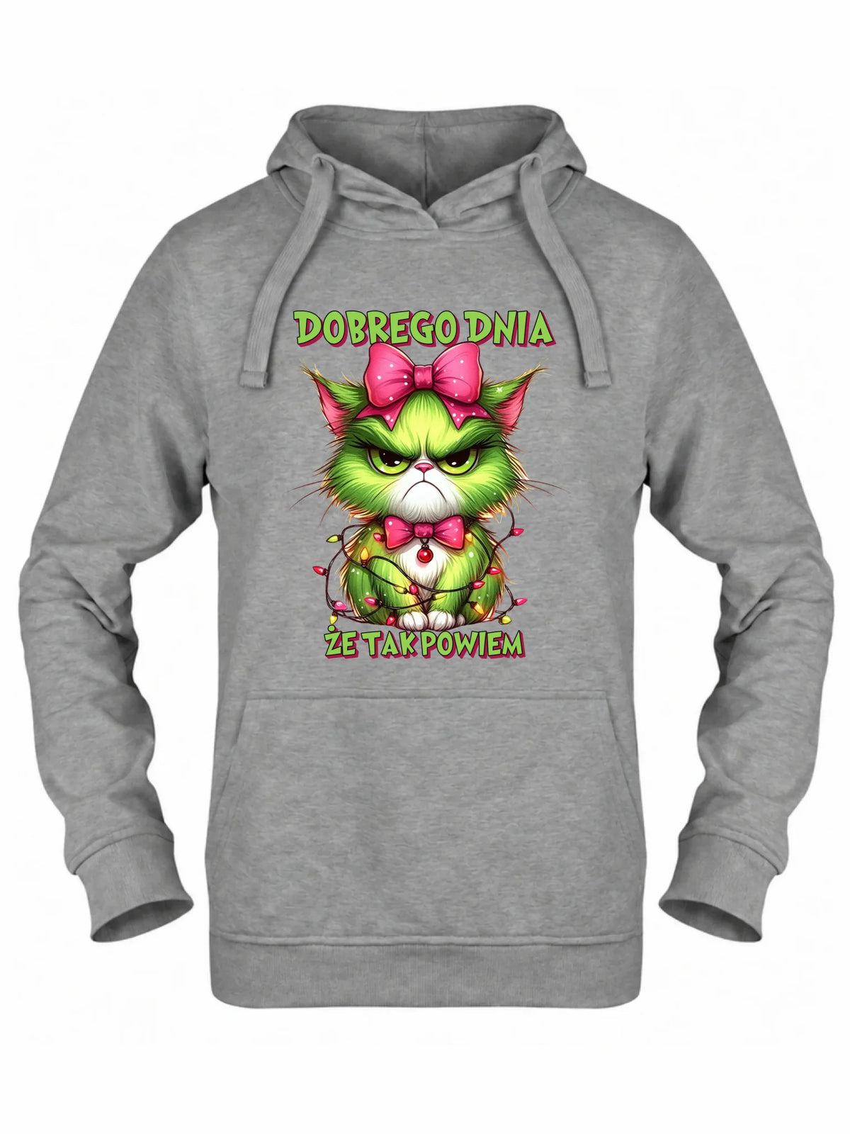 Bluza damska z kapturem świąteczna - prezent dla niej - Grinch dobrego dnia, że tak powiem BN153