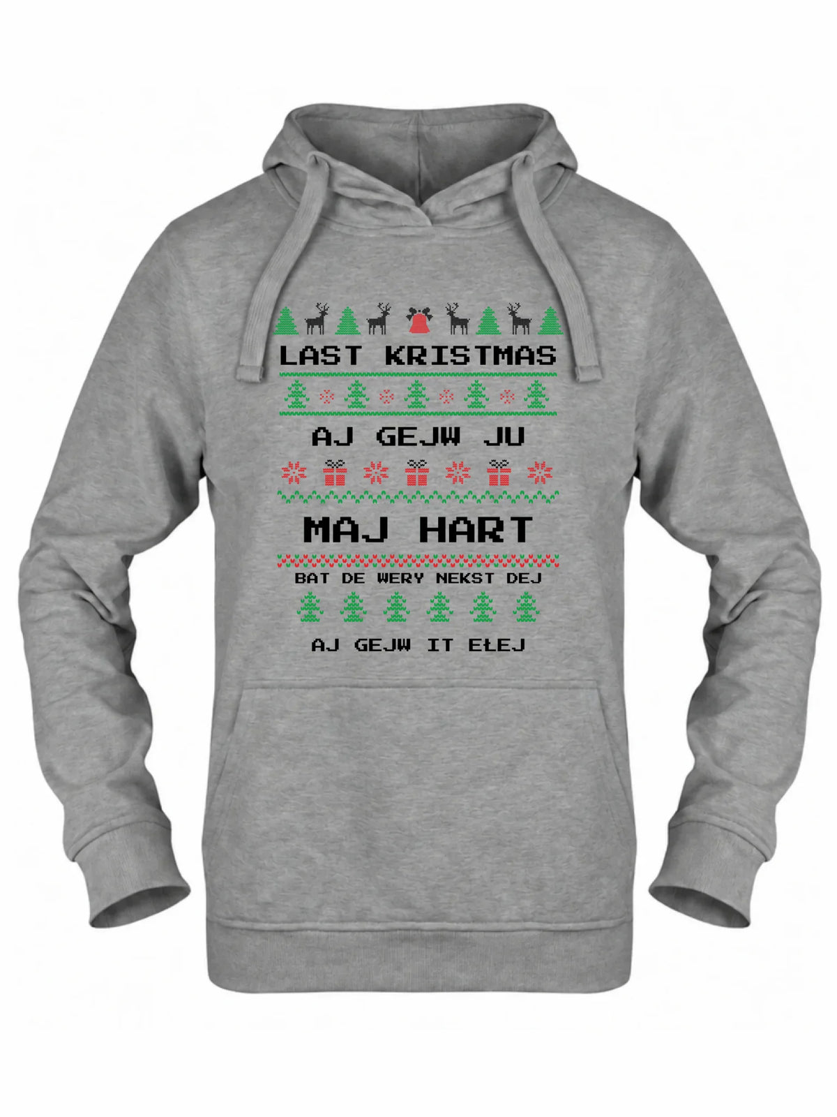 Bluza damska z kapturem świąteczna - Last kristmas aj gejw ju maj hart BN13