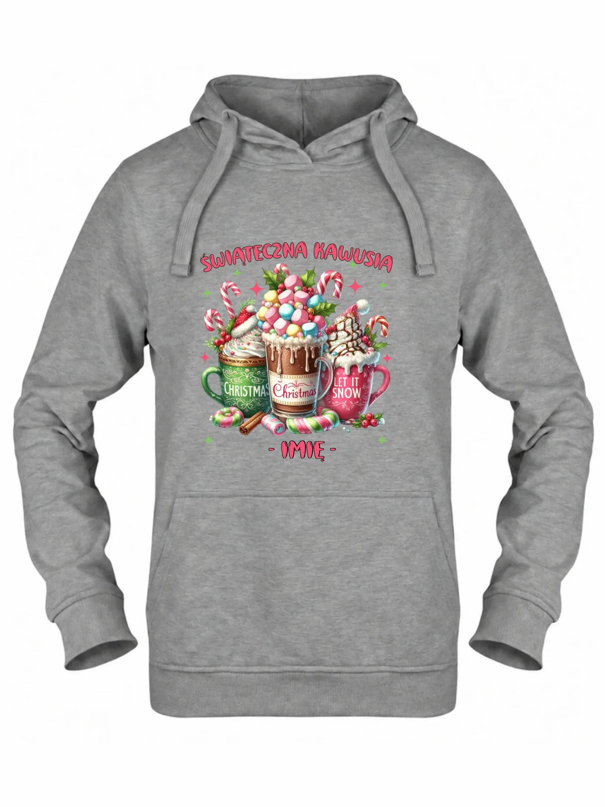 Bluza damska z kapturem świąteczna - Świąteczna kawusia - personalizowana BN29