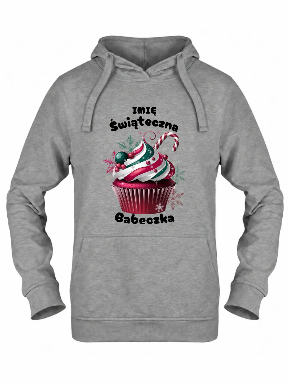 Bluza damska z kapturem na święta - Świąteczna babeczka - personalizowana BN30