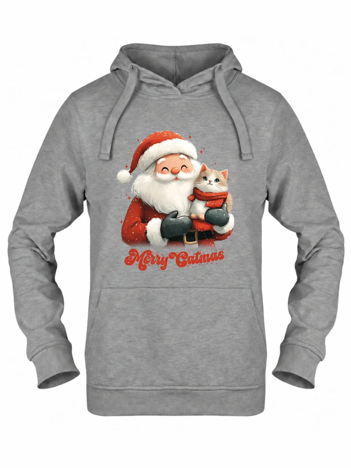Bluza damska z kapturem świąteczna - prezent dla kociary - Merry Catmas BN38