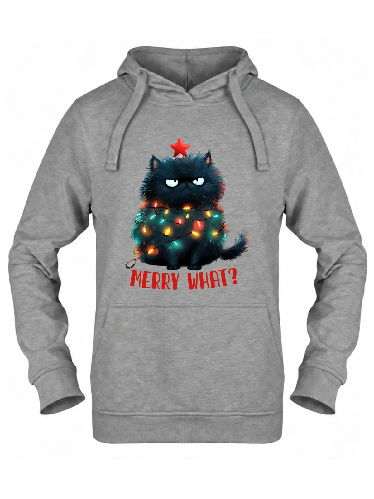 Bluza damska z kapturem świąteczna - Grumpy Cat Merry what? BN37
