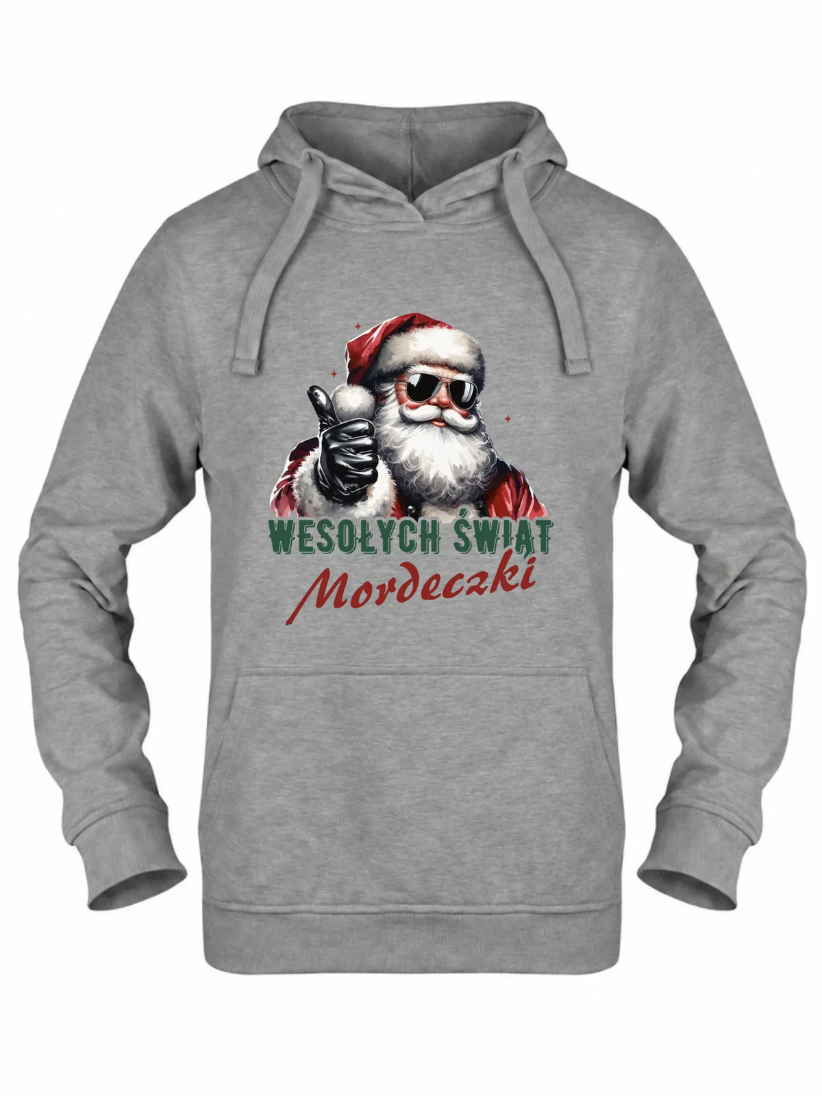 Bluza damska z kapturem świąteczna - Mikołaj Wesołych Świąt mordeczki BN65