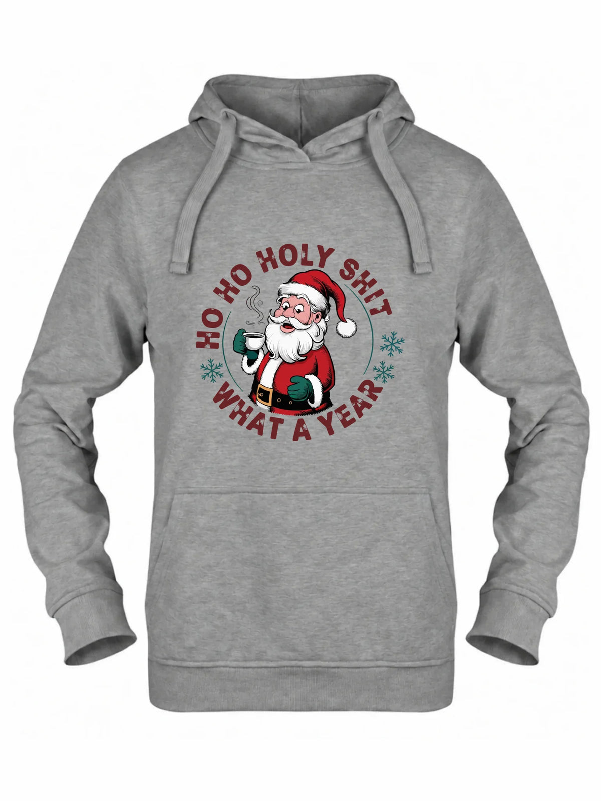 Bluza damska z kapturem świąteczna - Ho ho holy shit what a year BN74