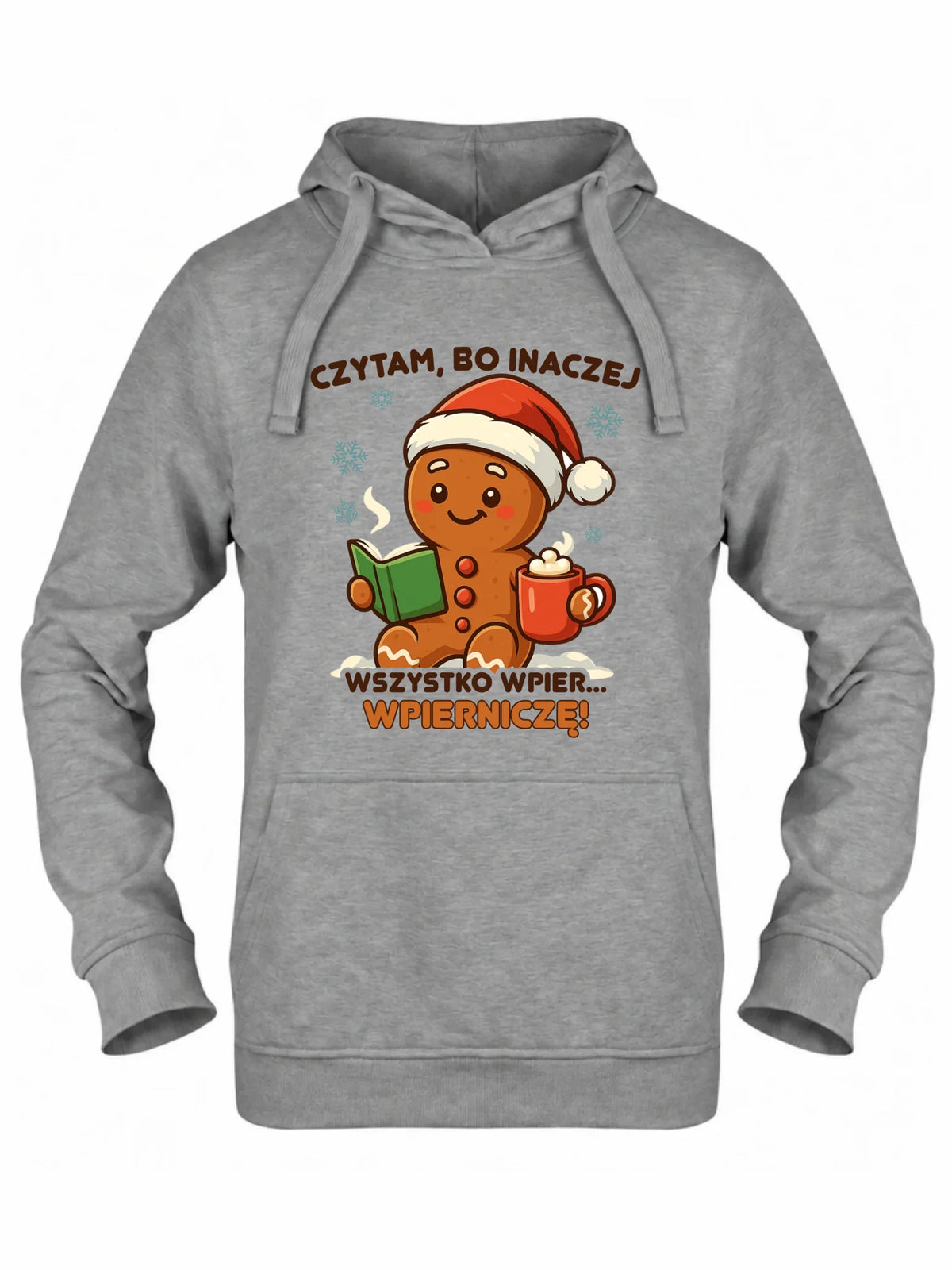 Bluza damska z kapturem świąteczna - Czytam, bo inaczej wszystko wpier... wpierniczę BN79