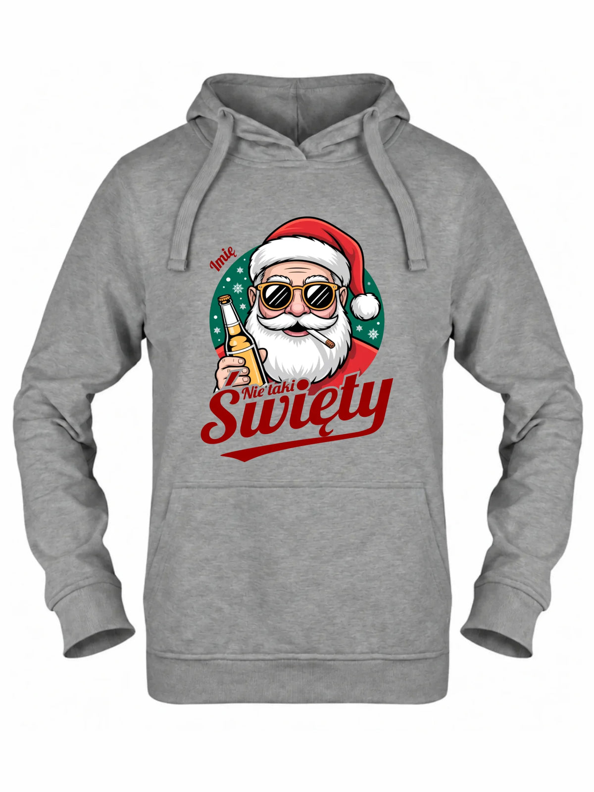 Bluza damska z kapturem świąteczna - Mikołaj nie taki święty - personalizowana BN80