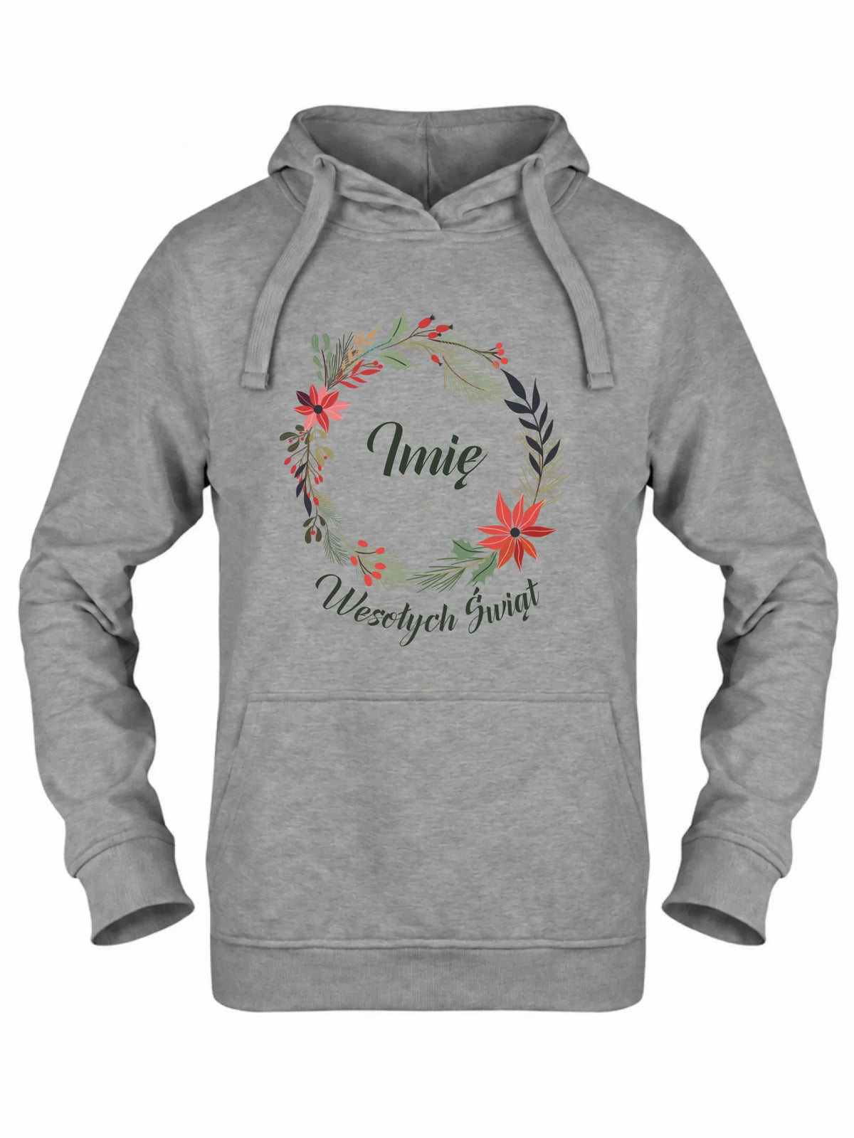 Bluza damska z kapturem świąteczna - Wesołych Świąt - personalizowana BN19