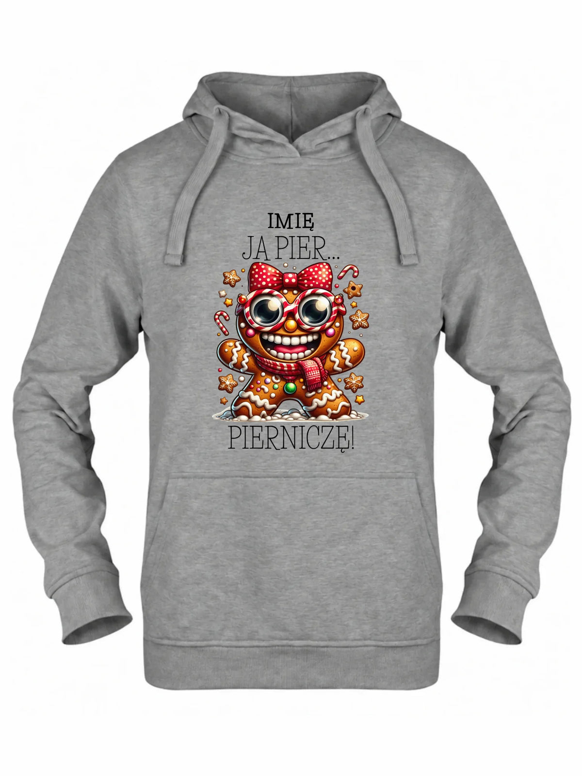 Bluza damska z kapturem świąteczna - Babeczka Ja pierniczę - personalizowana BN95