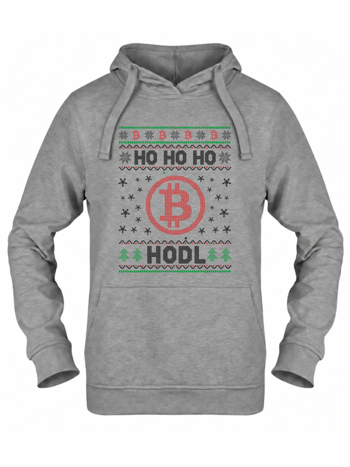 Bluza damska z kapturem świąteczna - Bitcoin - Ho Ho hodl BN103