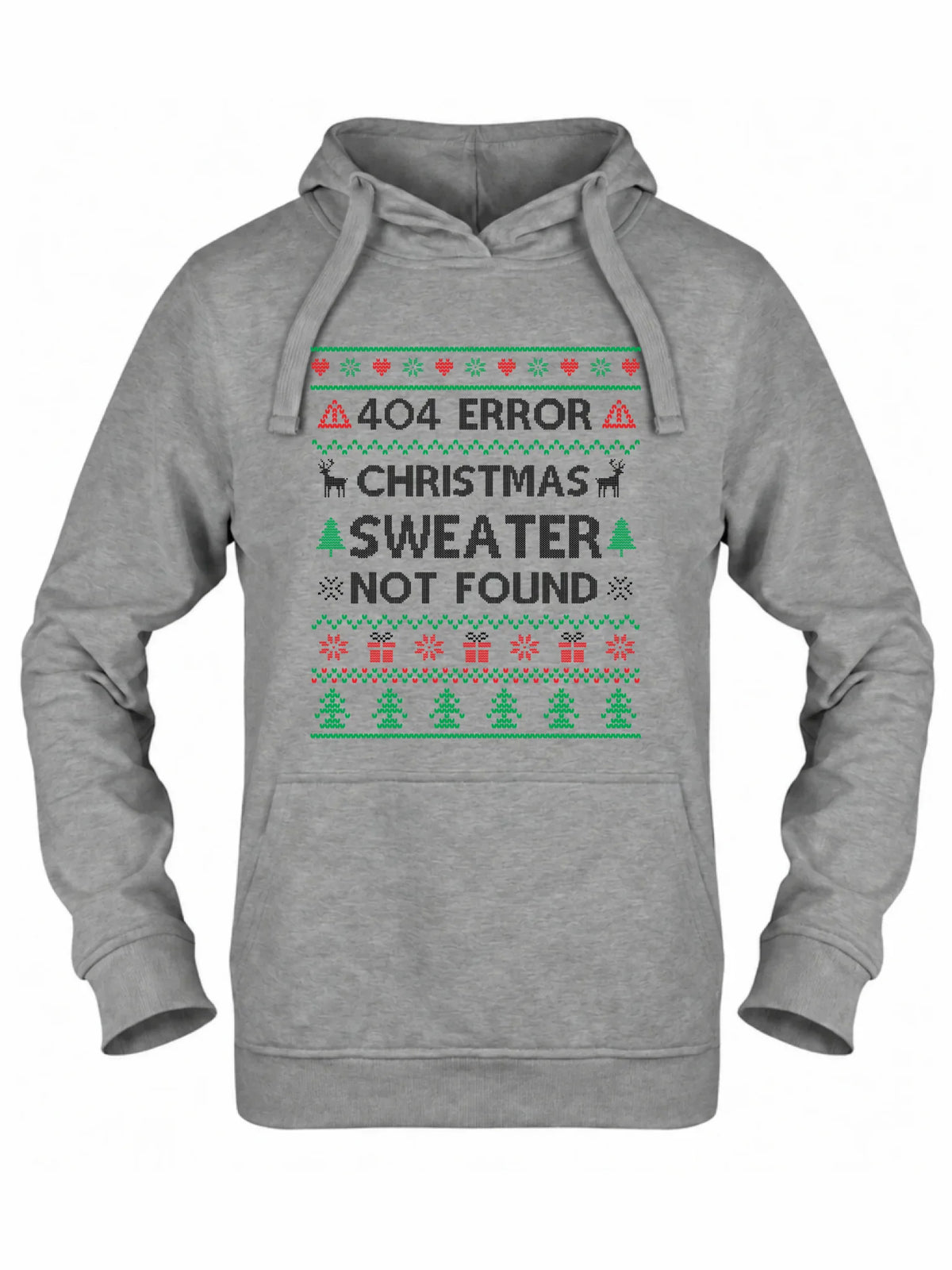 Bluza męska z kapturem świąteczna - Error 404 Christmas sweater not found BN107