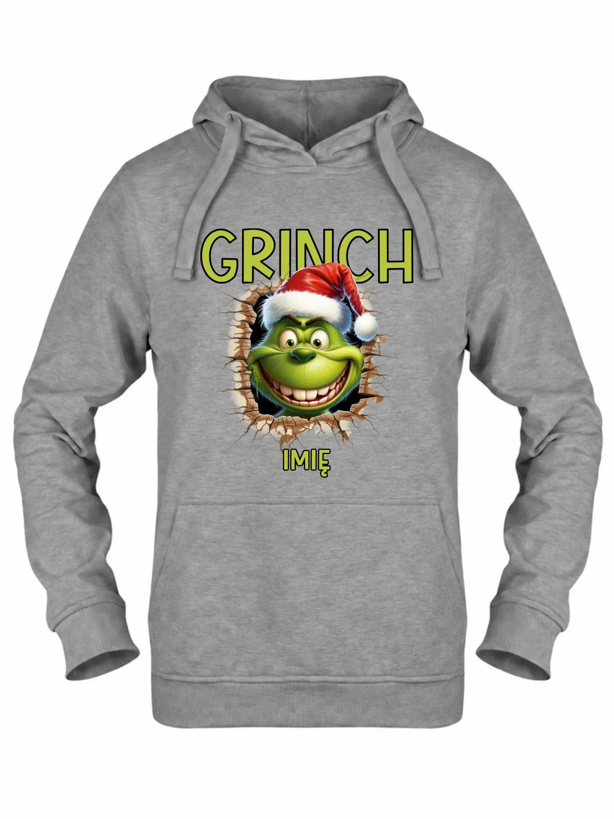 Bluza damska z kapturem świąteczna - Grinch - personalizowana BN112