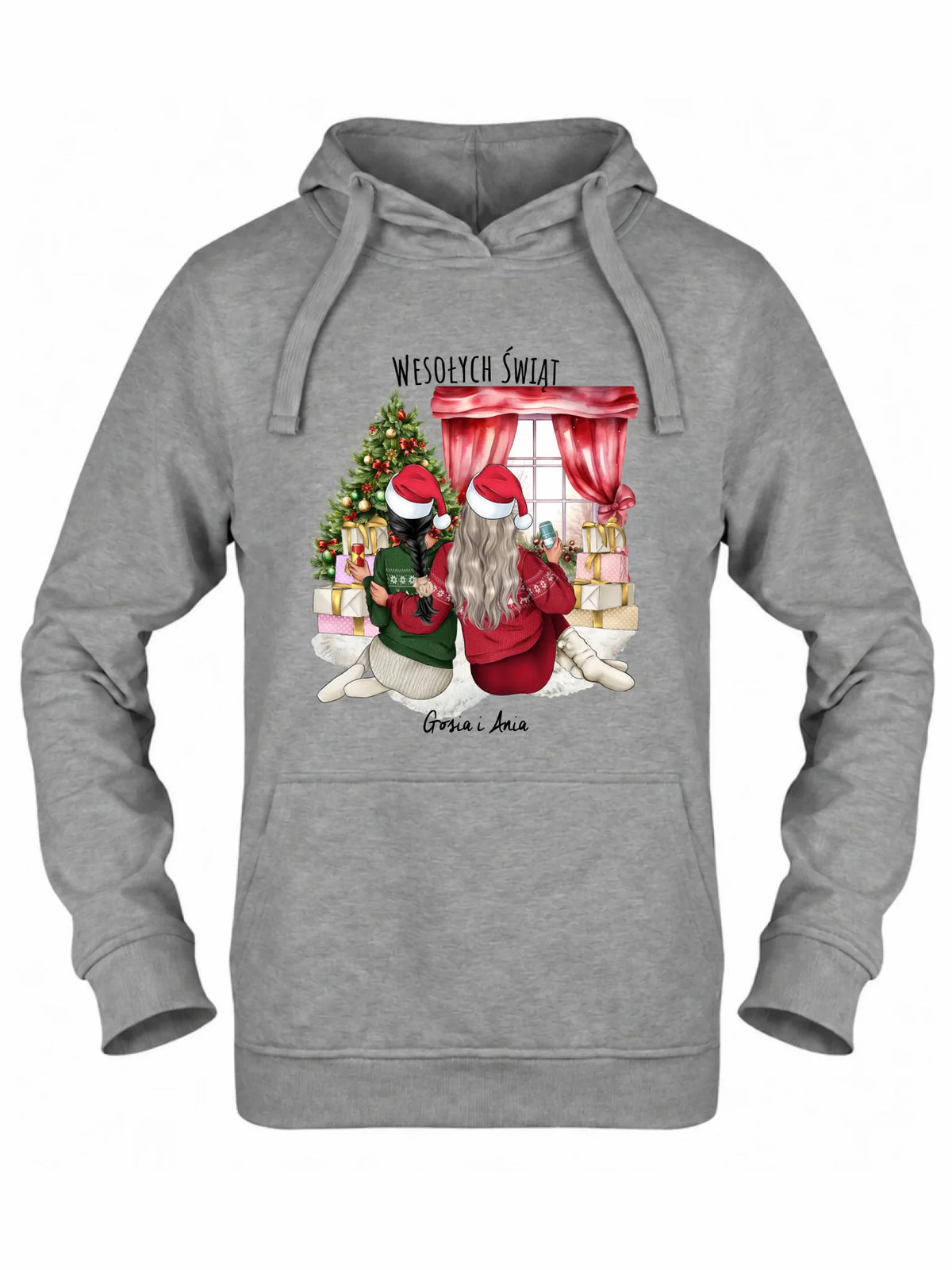 Bluza damska z kapturem świąteczna - prezent dla przyjaciółki - 2-4 przyjaciółek - personalizowana PR06