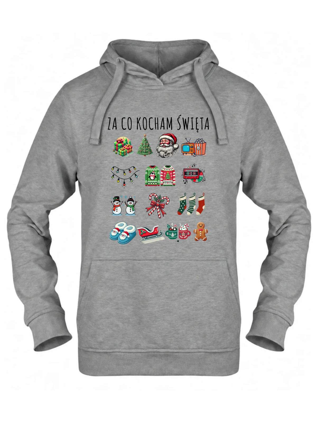 Bluza damska z kapturem świąteczna - Za co kocham święta BN130