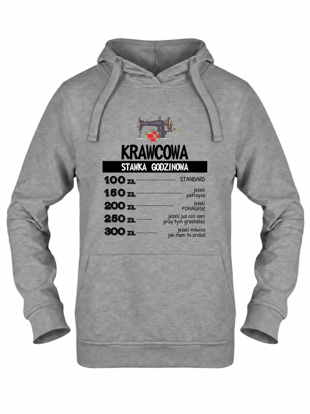 Bluza damska z kapturem szyciowa dla krawcowej - Stawka godzinowa HS26