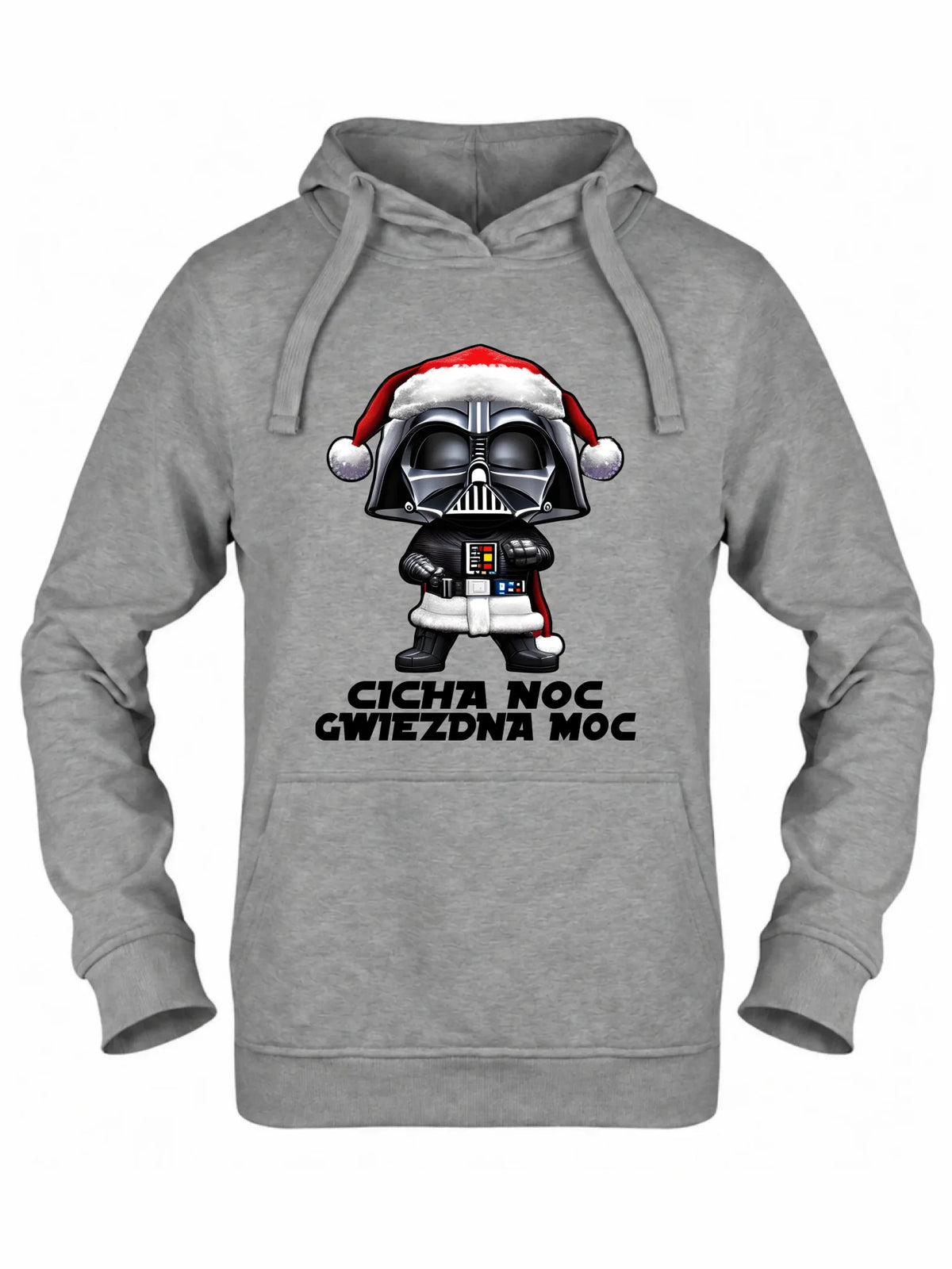 Bluza damska z kapturem świąteczna dla fanów Gwiezdnych Wojen - Cicha noc, gwiezdna moc BN132