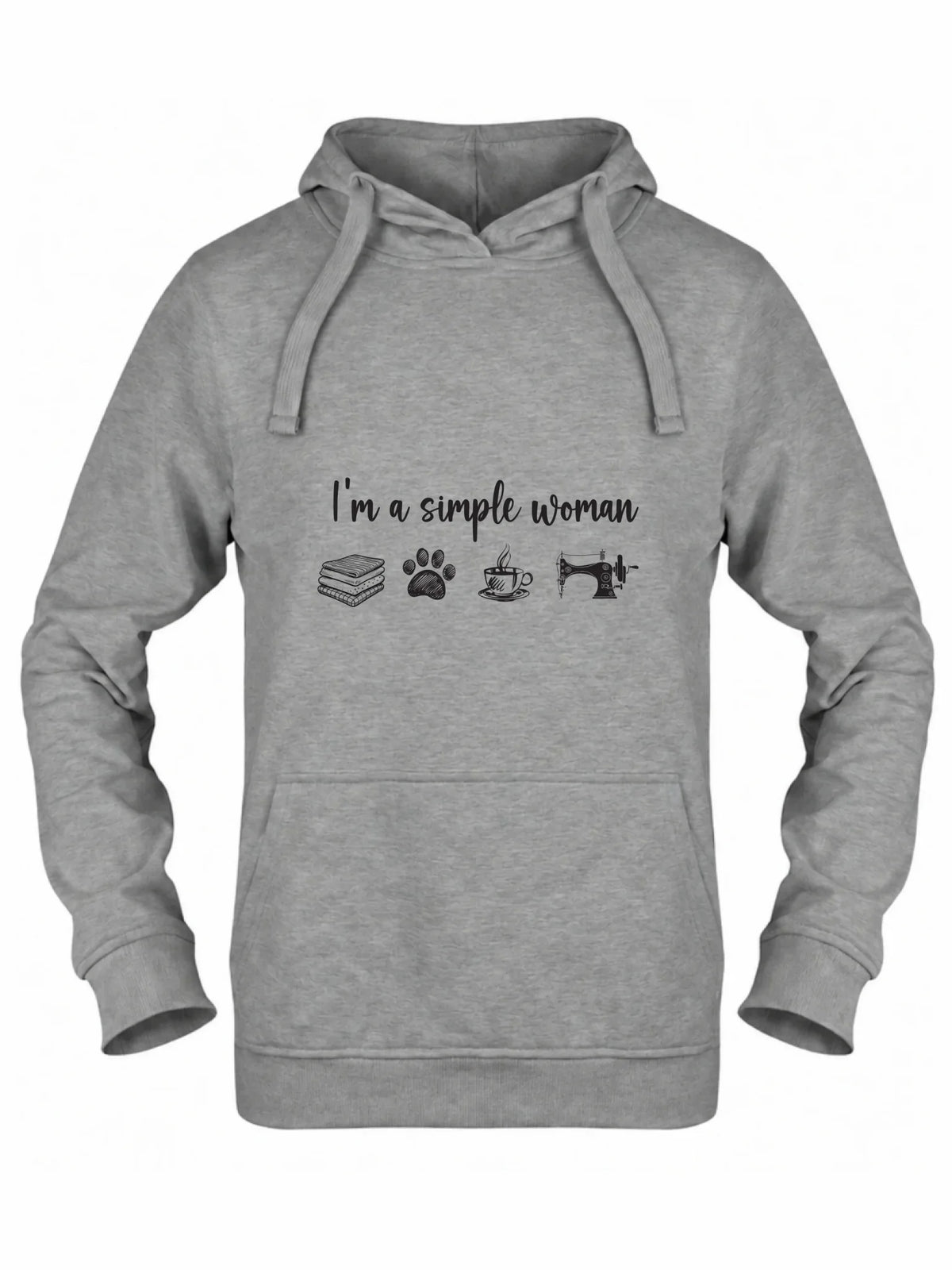 Bluza damska z kapturem szyciowa dla krawcowej - I'm a simple woman HS20