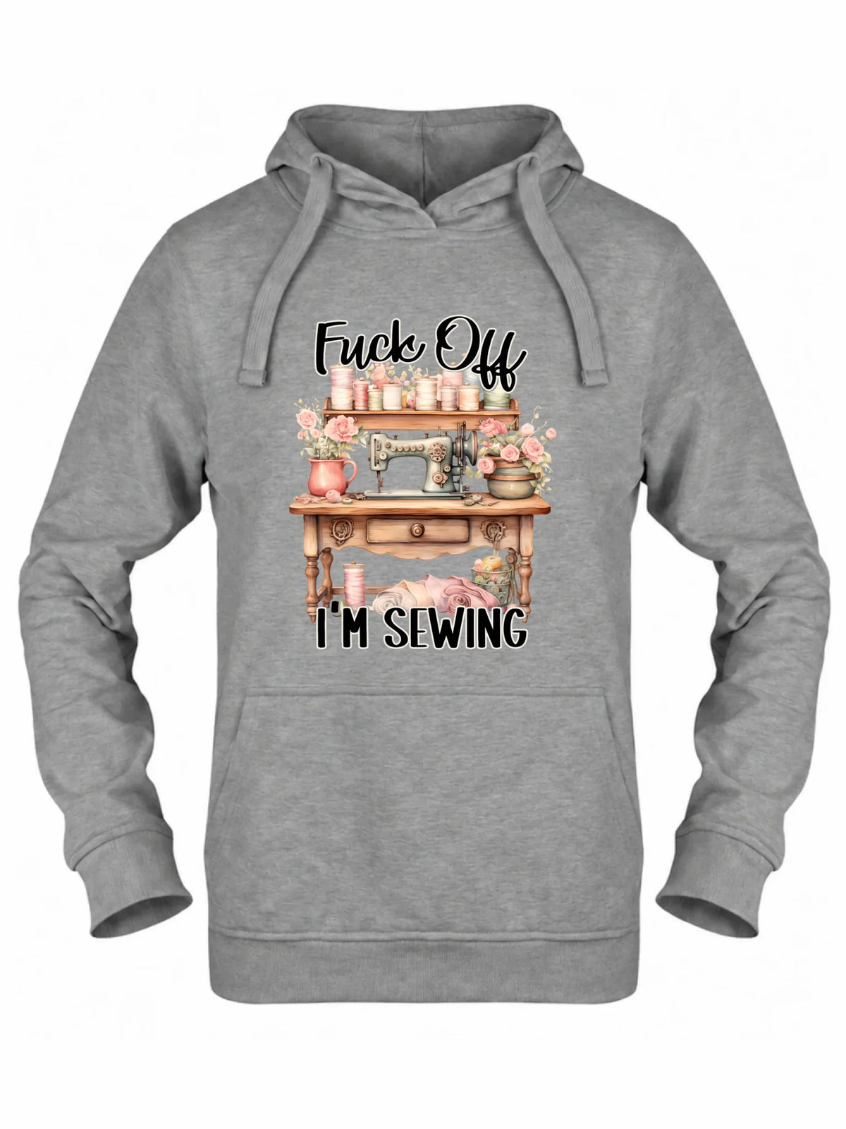 Bluza damska z kapturem szyciowa dla krawcowej - Fck off im sewing HS16
