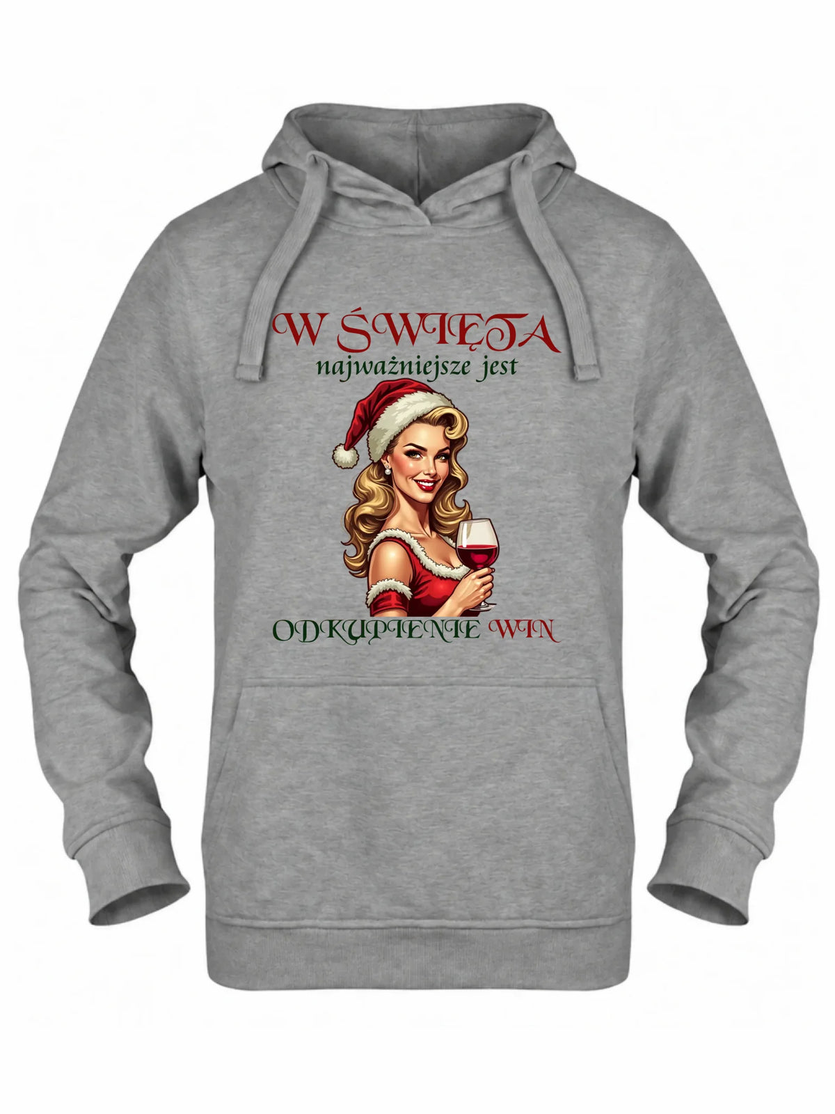 Bluza damska z kapturem świąteczna - Odkupienie win BN04