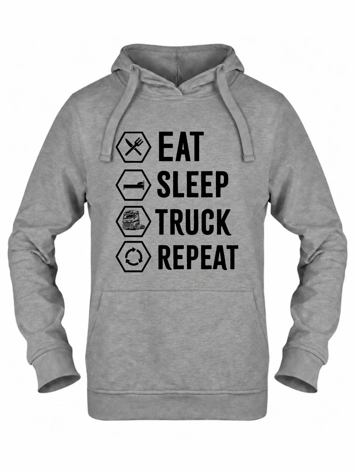 Bluza damska z kapturem dla kierowcy ciężarówki - Eat Sleep Truck Repeat ZKT05