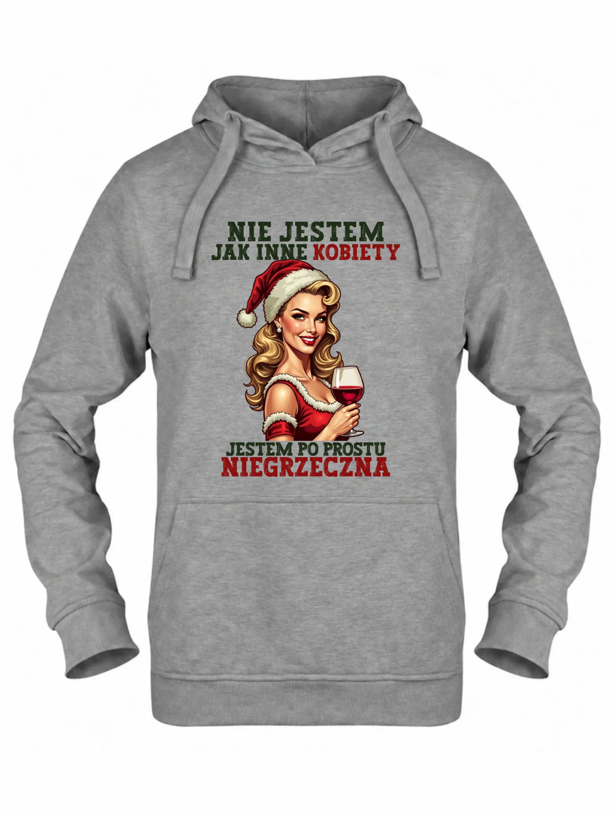Bluza damska z kapturem świąteczna - prezent dla niej - Nie jestem jak inne kobiety BN03