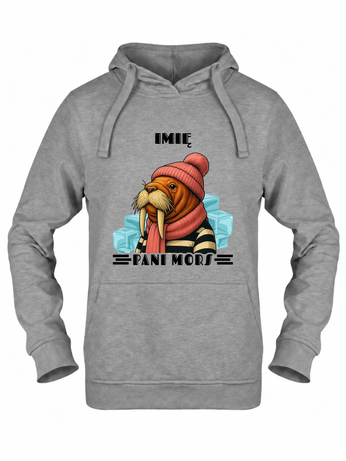 Bluza damska z kapturem - prezent dla morsa - Pani Mors - personalizowana HM16