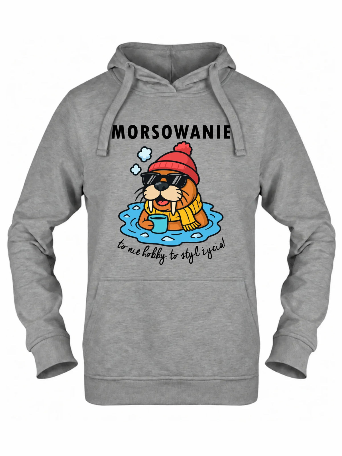 Bluza damska z kapturem - prezent dla morsa - Morsowanie to styl życia HM10